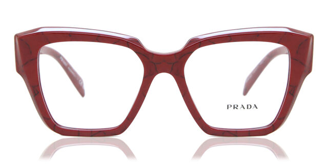 Prada PR 09ZV 15D1O1 Red Marble Eyeglasses | SmartBuyGlasses US display picture 1
