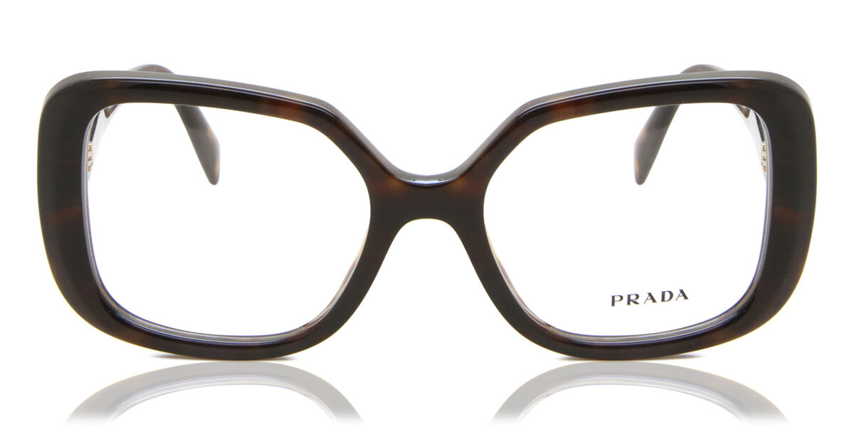 Photos - Glasses & Contact Lenses Prada PR 10ZV 2AU1O1 Women's Eyeglasses Tortoiseshell Size 53 (Frame 