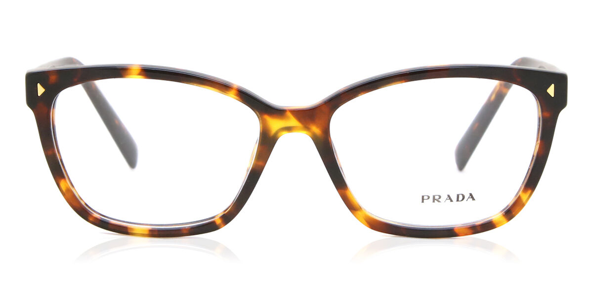 Photos - Glasses & Contact Lenses Prada PR 15ZV VAU1O1 Women's Eyeglasses Tortoiseshell Size 55 (Frame 