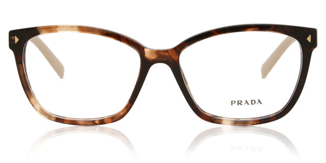 Prada Eyeglasses Frames VPR 171 54/15‎ 7NB-101 135 Brown Tortise Shell W/ Amber Prada VPR 18T UE0 101 Eyeglasses Frames Womens Brown 53-16  main image 3