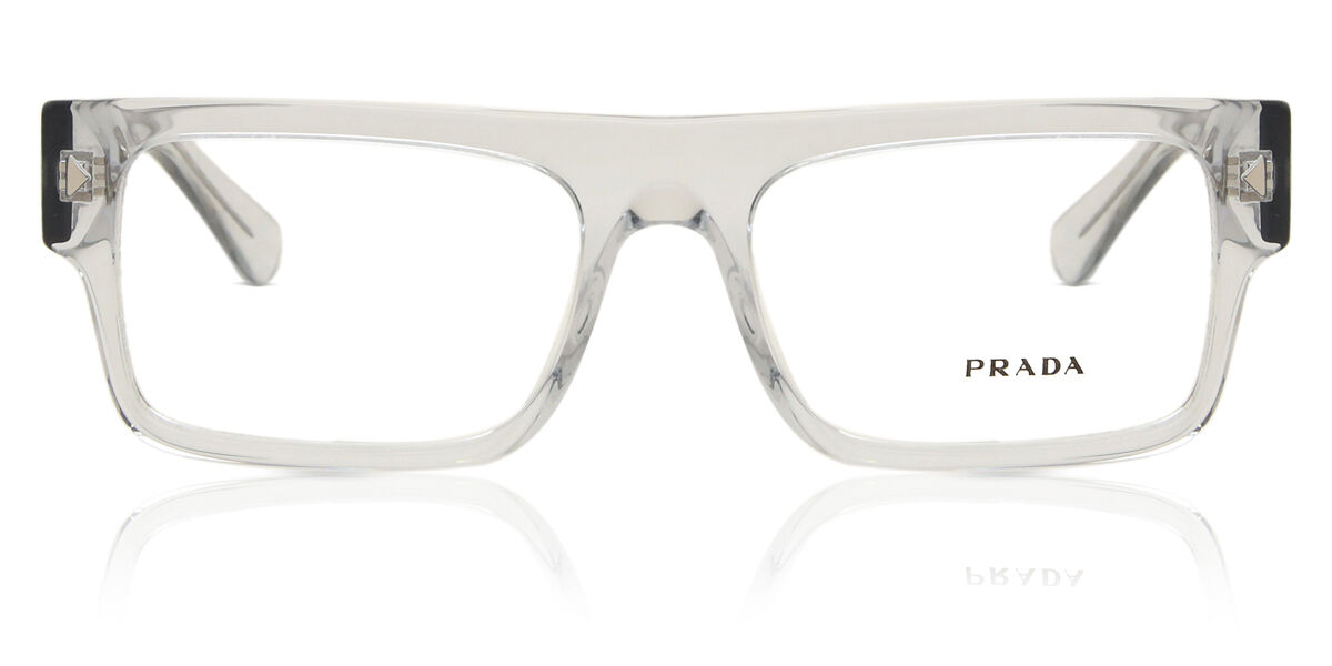 Photos - Glasses & Contact Lenses Prada PR A01V 17P1O1 Men's Eyeglasses Clear Size 57  - B (Frame Only)