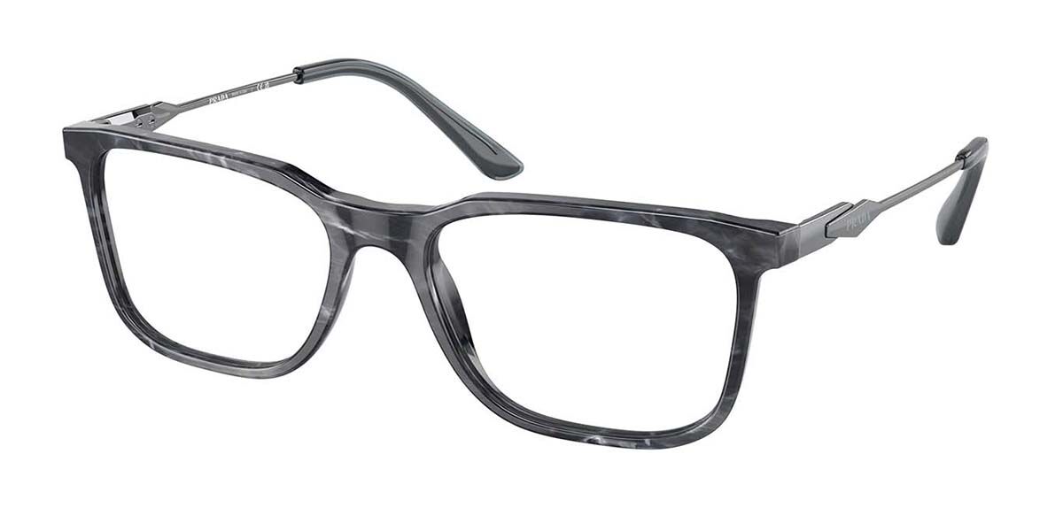 Photos - Glasses & Contact Lenses Prada PR 05ZV 13F1O1 Men's Eyeglasses Grey Size 55  - Bl (Frame Only)