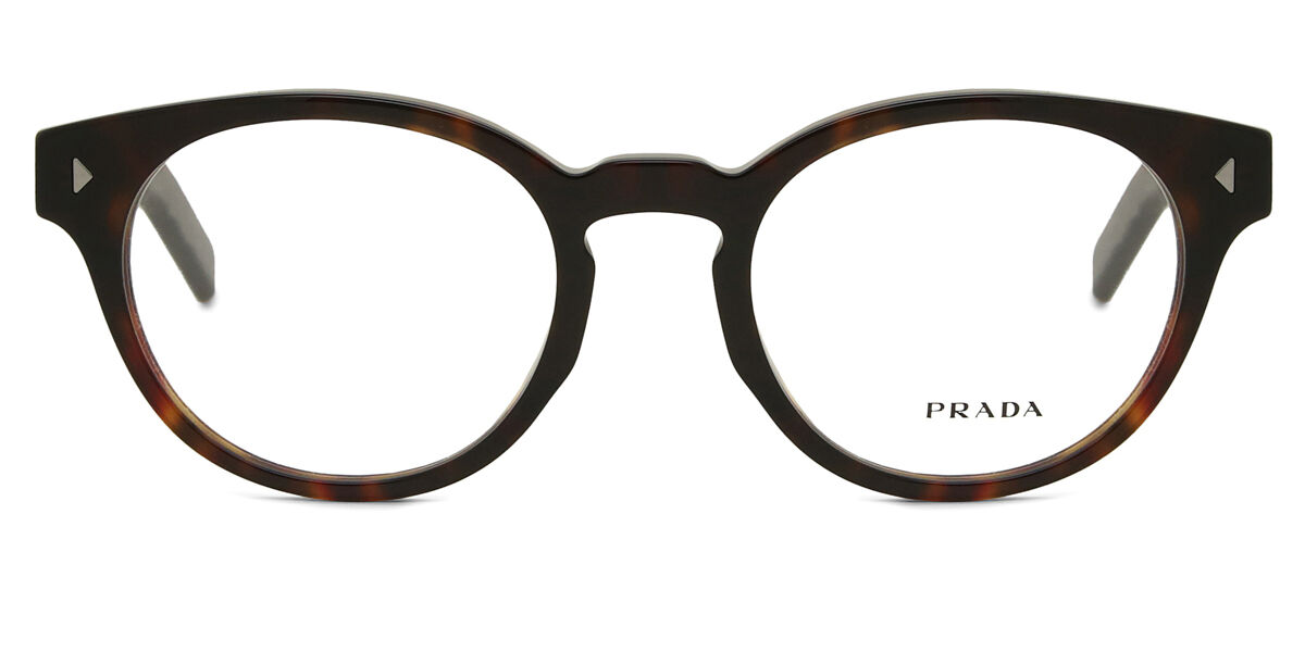 PRADA■プラダ オーバル アセテート メガネA21VF■大人気/正規品 Prada Eyewear プラダ シンボル オーバルサングラス | ブラック