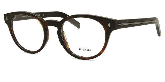 Prada Brown Tortoise Shell Eyeglasses VPR 14Z-F Prada PR A20V 14P1O1 Glasses - US main image 4