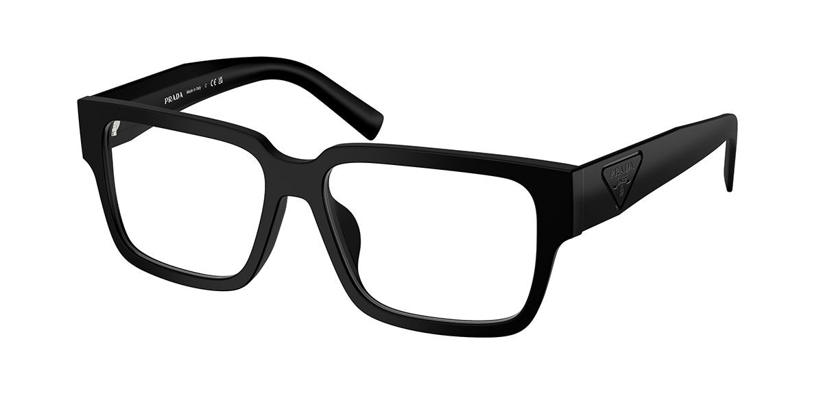 Prada PR D10VD Asian Fit 12P1O1 55 Svarta Glas&ouml;gon (Endast B&aring;ge) M&auml;n