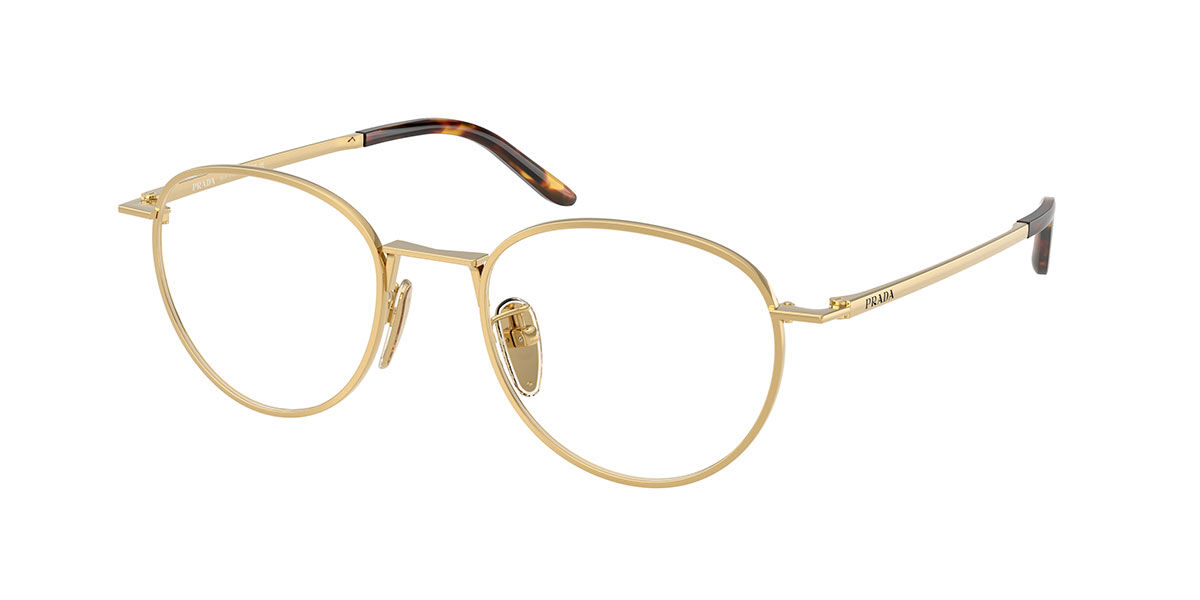 Prada PR D57VD Asian Fit 5AK1O1 49 Guldiga Glas&ouml;gon (Endast B&aring;ge) Kvinna