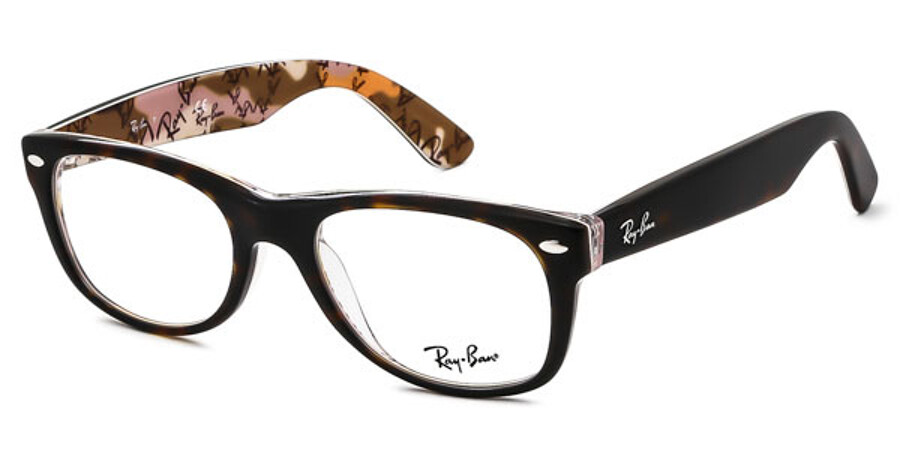 Ray-Ban RX5184 New Wayfarer 5409 Glasses Top Havana On Texture Camouflage |  VisionDirect Australia