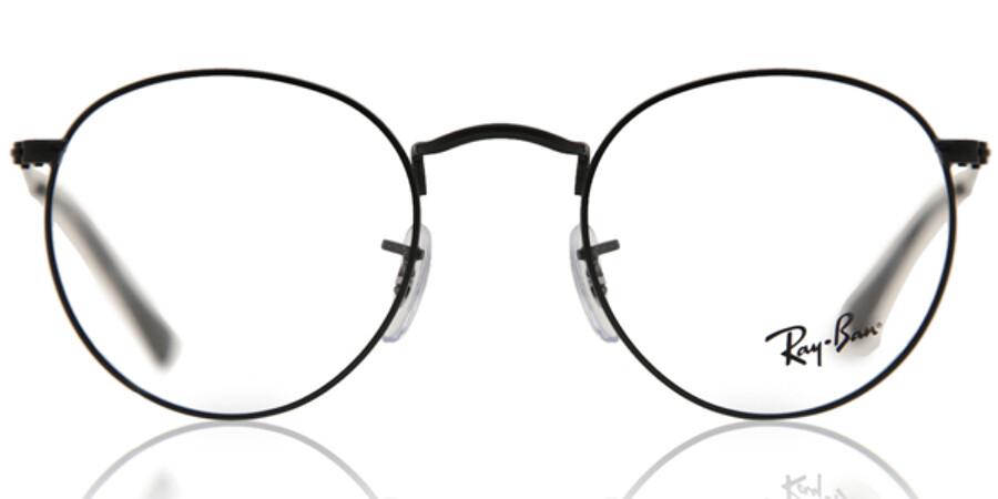 Patois Scorch Pech Ray-Ban RX3447V Round Metal 2503 Eyeglasses in Matte Black |  SmartBuyGlasses USA