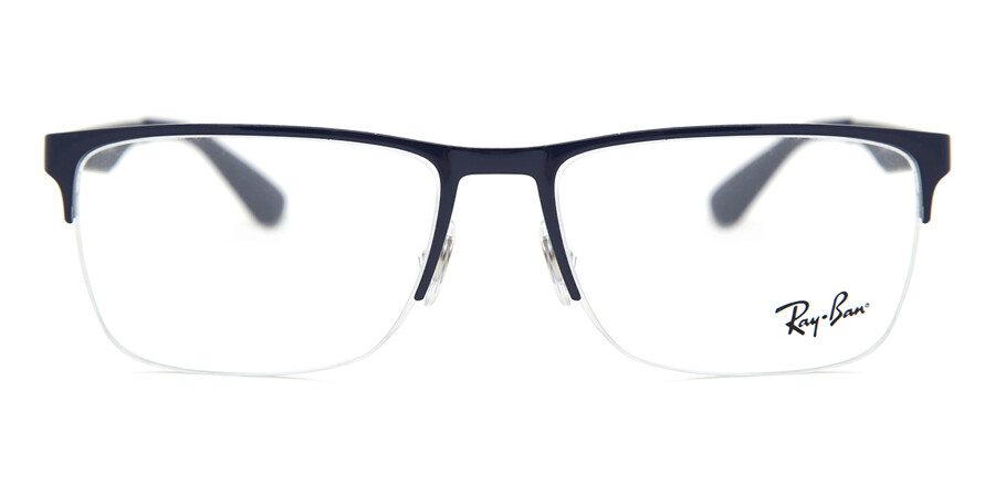 Ray-Ban RX6335 2947 Eyeglasses in Gunmetal Top Blue | SmartBuyGlasses USA