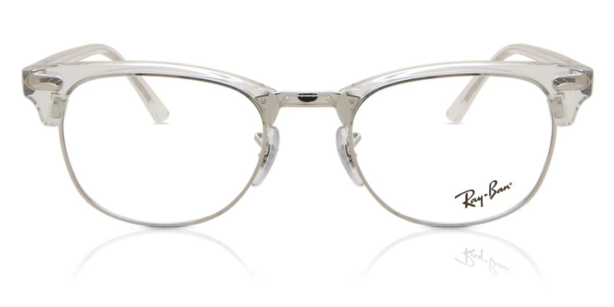 Ray-Ban RX5154 Clubmaster 2001 Eyeglasses in Transparent White |  SmartBuyGlasses USA