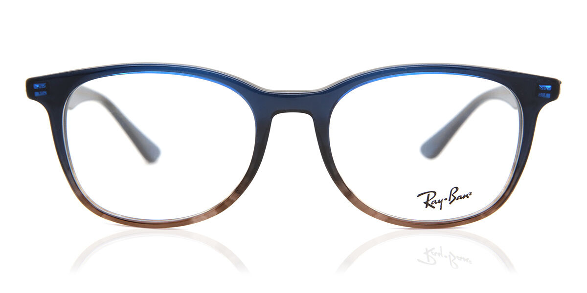 Ray-Ban RX5356 5765 Glasses Gradient Blue On Stripped Grey ...