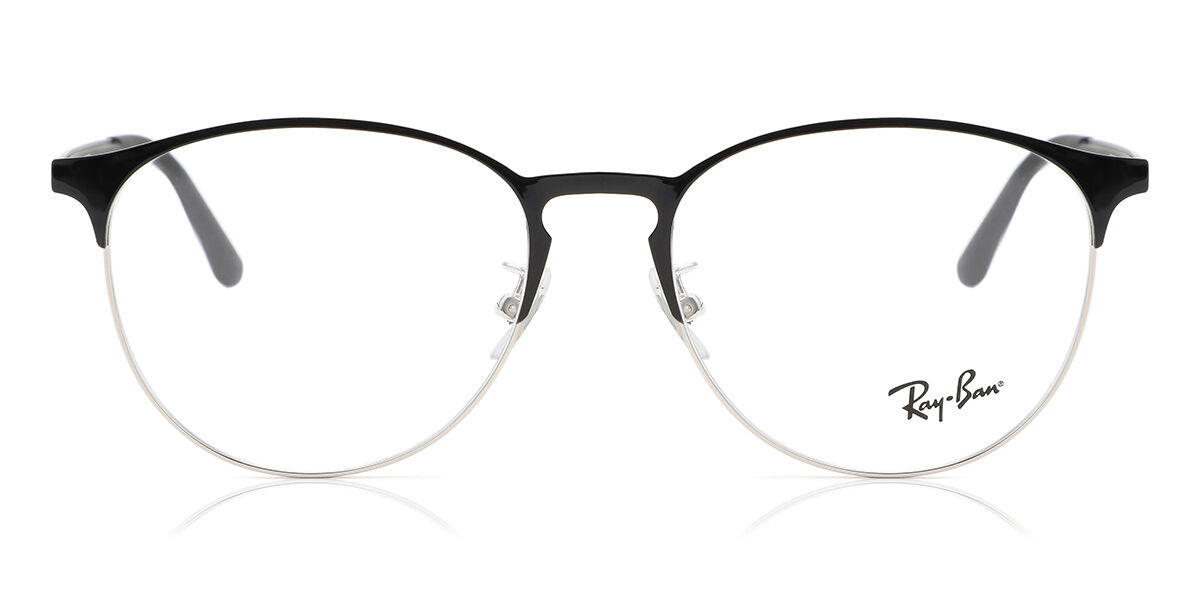 Ray-Ban RX6375F Asian Fit 2861 Glasses Silver On Top Black |  SmartBuyGlasses UK