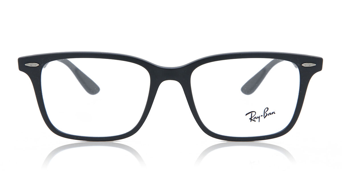 Photos - Glasses & Contact Lenses Ray-Ban RX7144 5204 Men's Eyeglasses Black Size 53   (Frame Only)