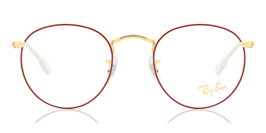 Krimpen gemakkelijk Schijn Ray-Ban RX3447V Round Metal 3106 Eyeglasses in Red Gold | SmartBuyGlasses  USA