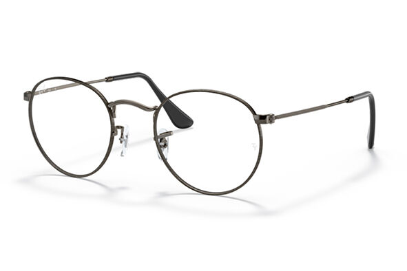 Ray Ban RX3447V Round Metal Eyeglasses 3118 Antique Gunmetal