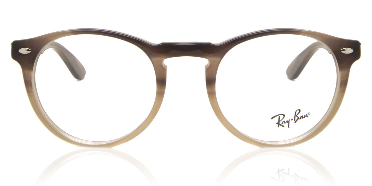 Ray Ban Rx5283 Ray-Ban RX5283 8107 Round Gradient Brown Havana Eyeglasses ...
