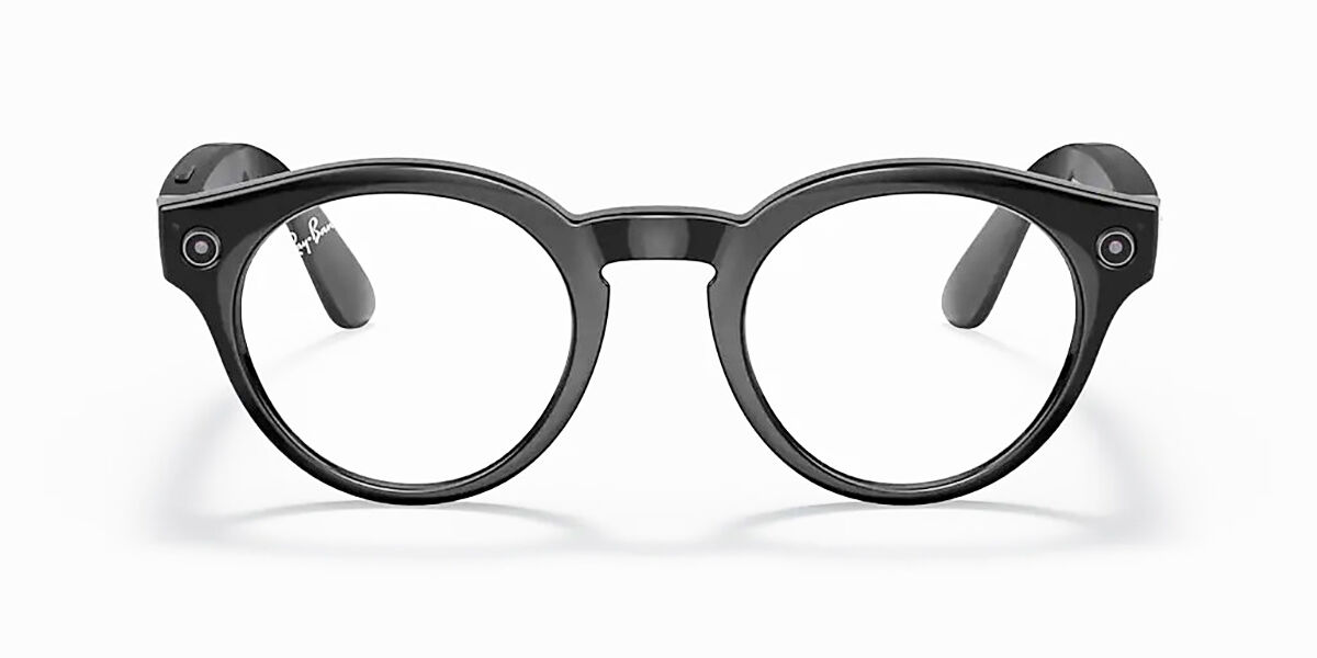 RayBan Stories RW4003/E Round 601/M3 Eyeglasses in Shiny Black