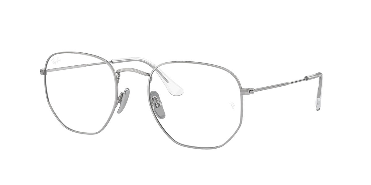 Photos - Glasses & Contact Lenses Ray-Ban RX8148V 1224 Men's Eyeglasses Silver Size 51  (Frame Only)