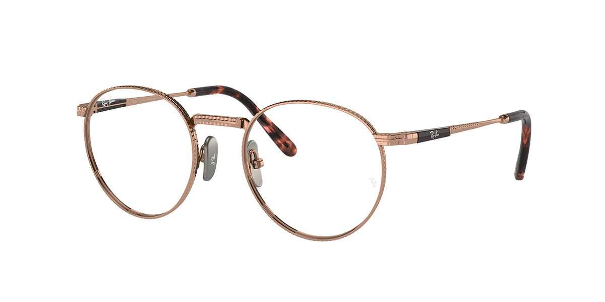 Ray-Ban RX8237V Men's Glasses, Rose-Gold, Size 47