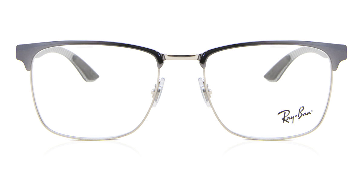 Photos - Glasses & Contact Lenses Ray-Ban RX8421 3125 Men's Eyeglasses Silver Size 54   (Frame Only)