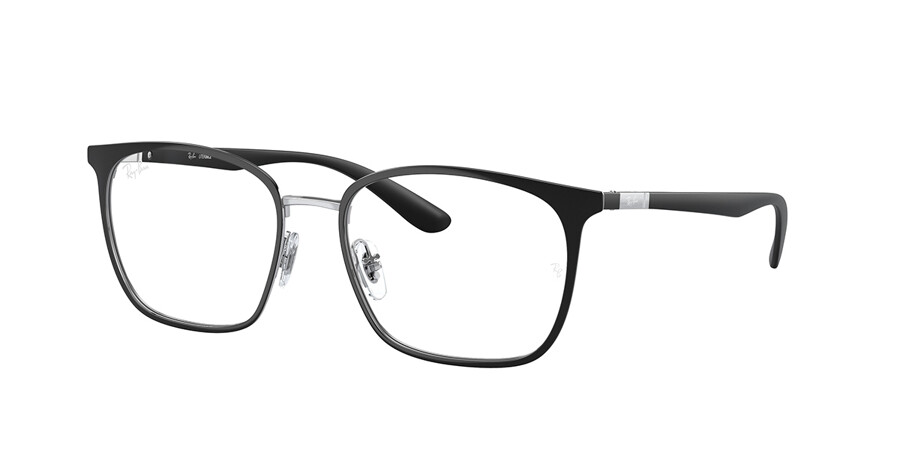 Ray Ban RX6486 2861 Glasses Black On Silver | VisionDirect Australia