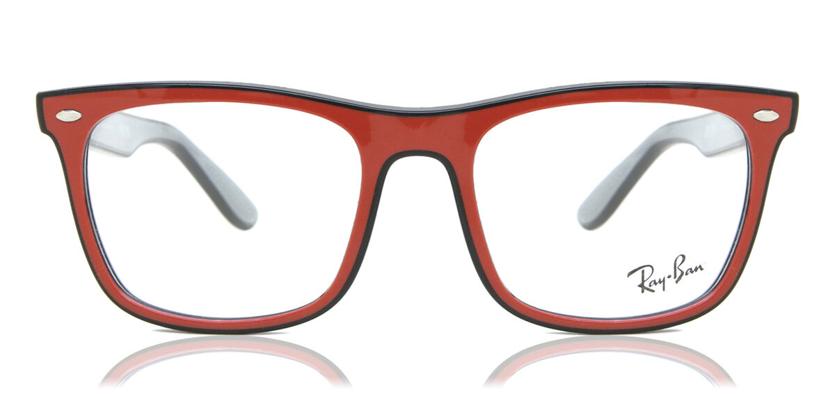 Photos - Glasses & Contact Lenses Ray-Ban RX7209 8212 Men's Eyeglasses Red Size 55  - Bl (Frame Only)