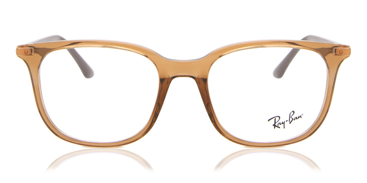 Photos - Glasses & Contact Lenses Ray-Ban RX7211 8207 Men's Eyeglasses Brown Size 52   (Frame Only)