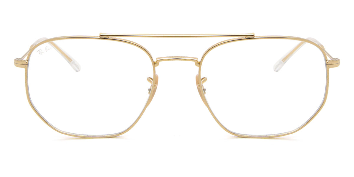 Photos - Glasses & Contact Lenses Ray-Ban RB3707 Asian Fit 001/GG Men's Eyeglasses Gold Size 54 (Fra 