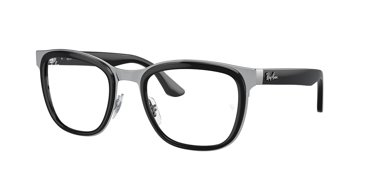 Ray-Ban RB3709 Clyde Asian Fit 003/M1 Glasses Black on Silver ...