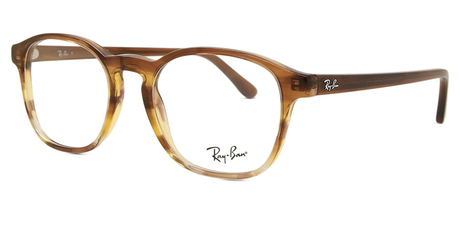 Ray-Ban RX5417 8253 Eyeglasses in Transparent Yellow Brown Stripes ...
