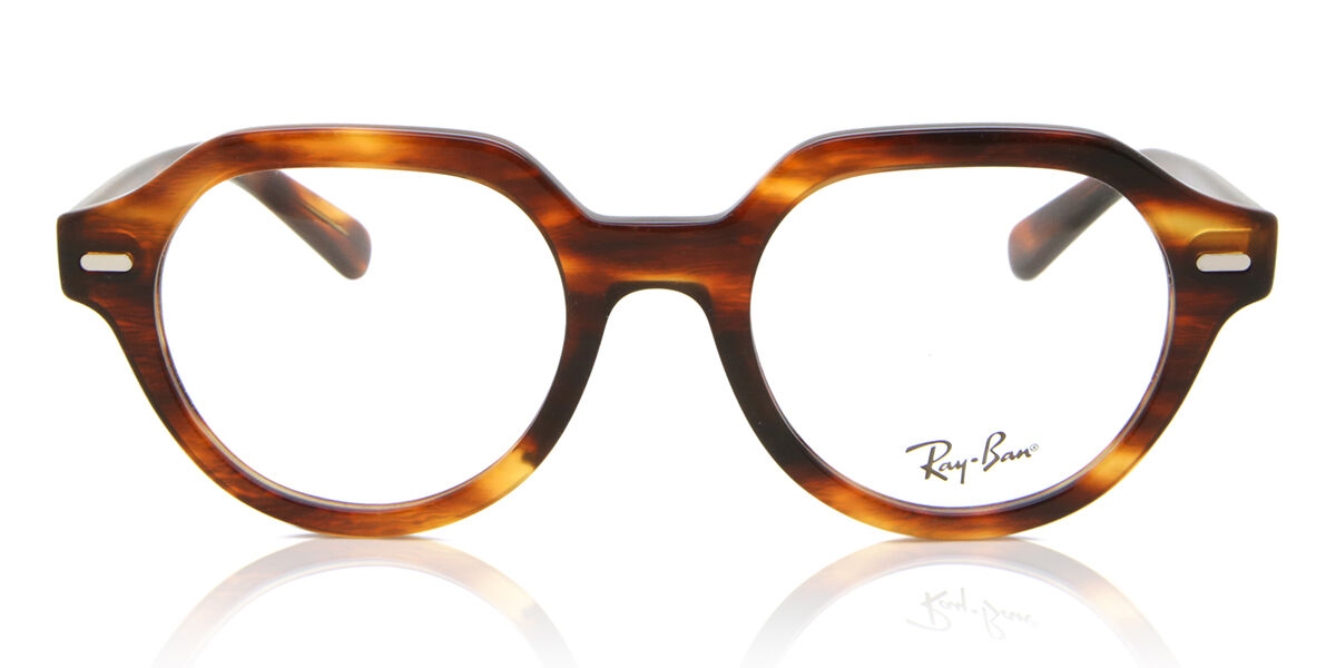 Photos - Glasses & Contact Lenses Ray-Ban RX7214 Gina 2144 Men's Eyeglasses Tortoiseshell Size 49  - Blue Light Block Available (Frame Only)