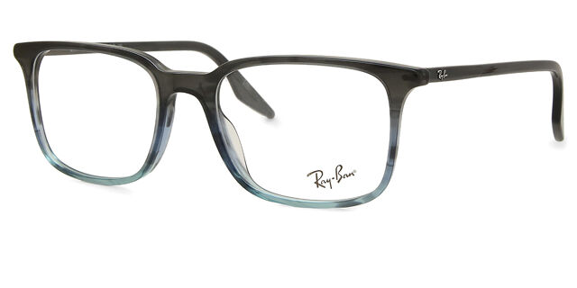 Ray-Ban RX5421 8254 Rectangle Eyeglasses Striped Grey Blue 53-19 RB5421 OPTICS Eyeglasses with Striped Grey & Blue Frame  main image 2