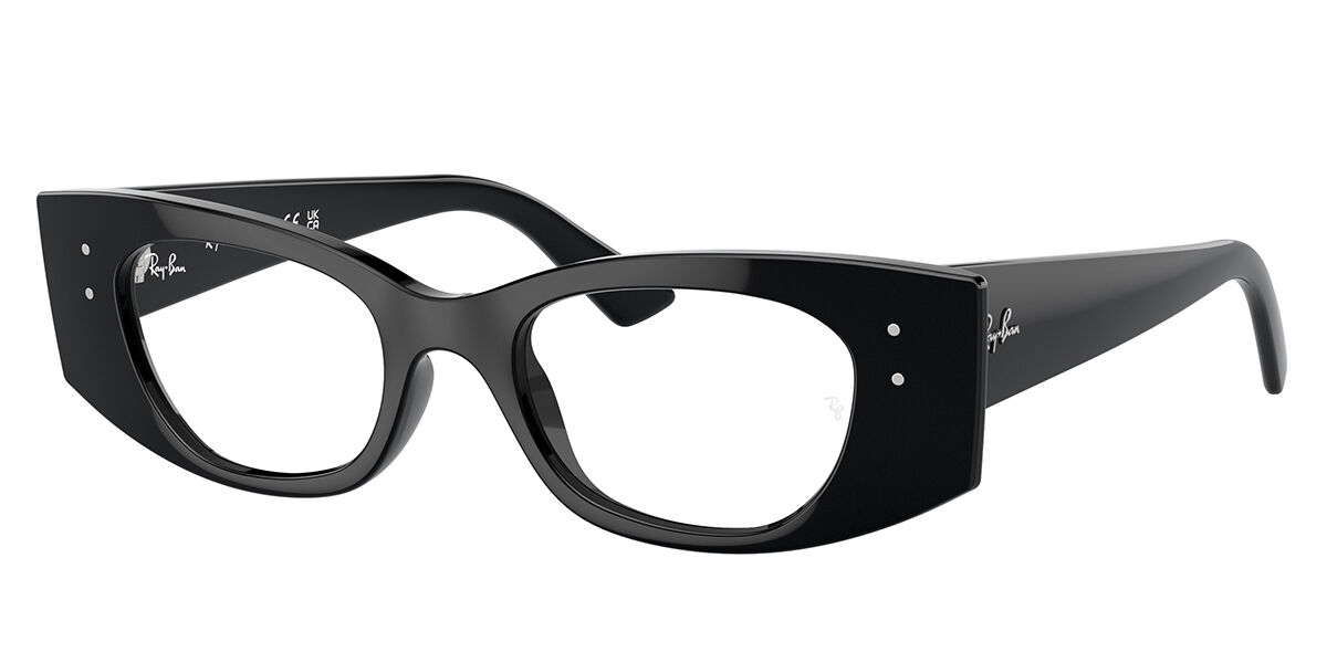 Photos - Glasses & Contact Lenses Ray-Ban RX7327 Kat 8260 Men's Eyeglasses Black Size 50 (Frame Only 