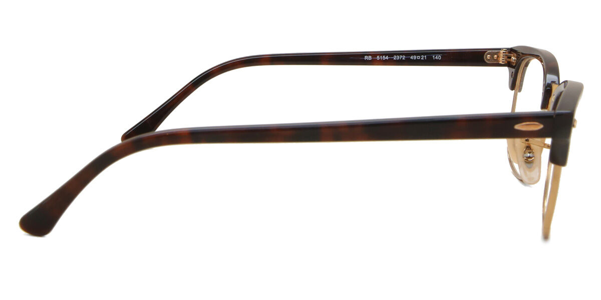 Ray-Ban Clubmaster Tortoise Eyeglasses Frames Designer Brown Clear on sale Optics 49