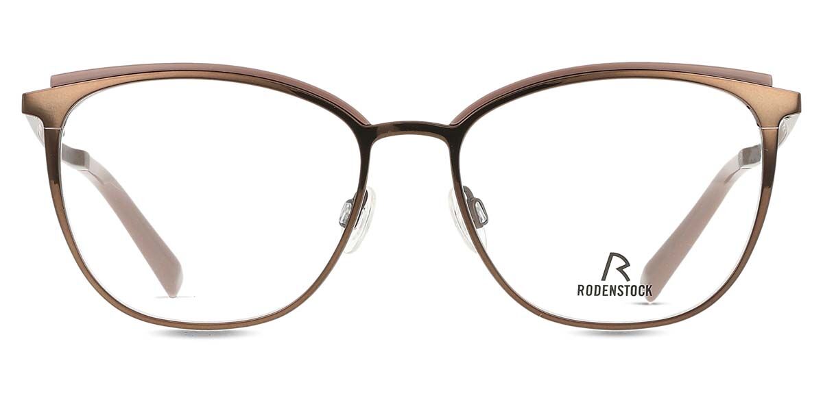 Rodenstock R7125 B Square Chestnut Brown Rose Eyeglasses ...