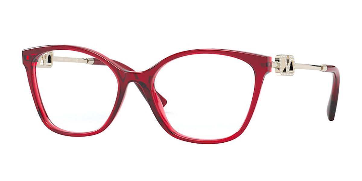 Valentino VA3050 5121 Glasses Transparent Red | VisionDirect Australia