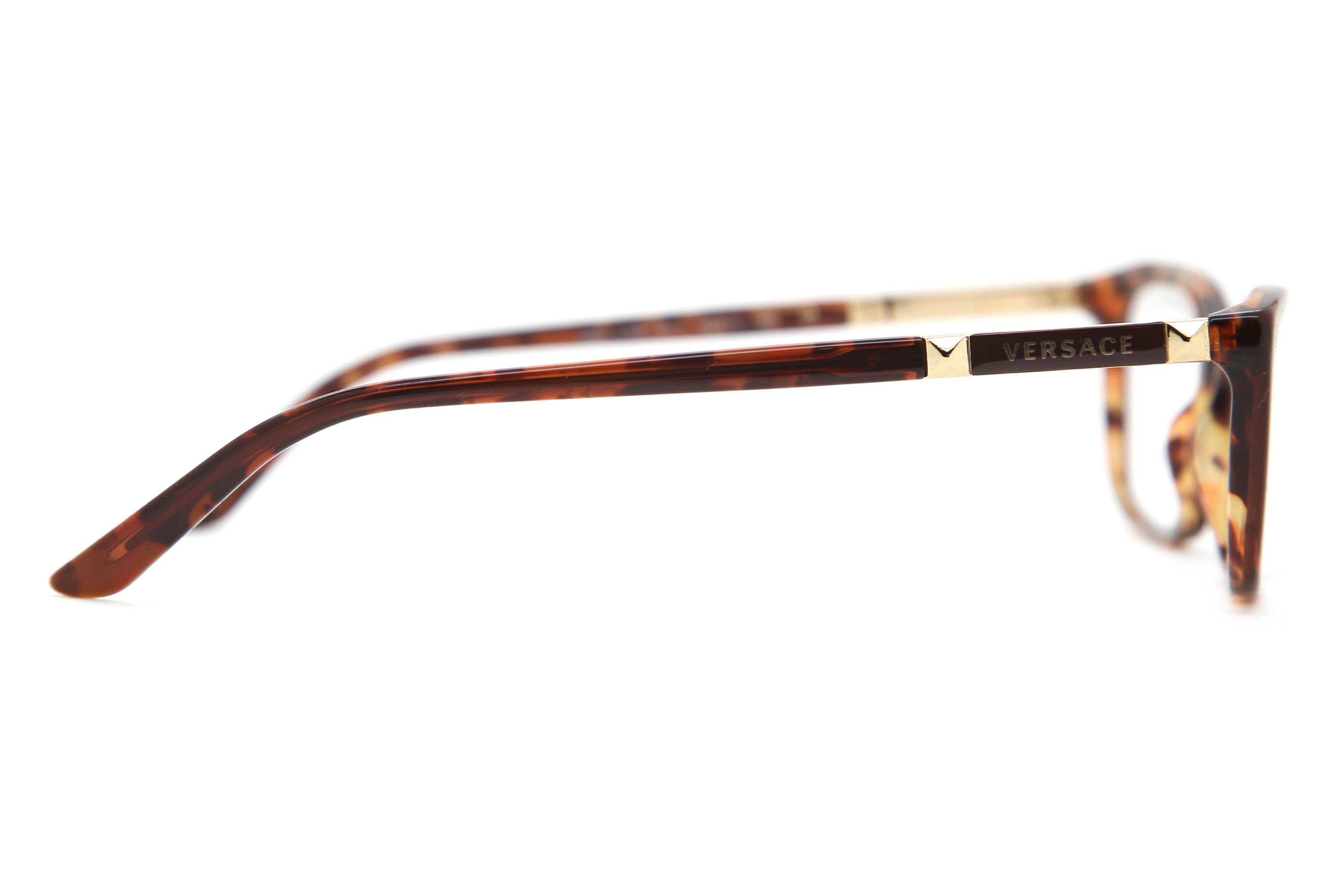 Versace Eyeglasses MODEL 2024 3186 5077 Tortoise/Gold Rectangular Italy