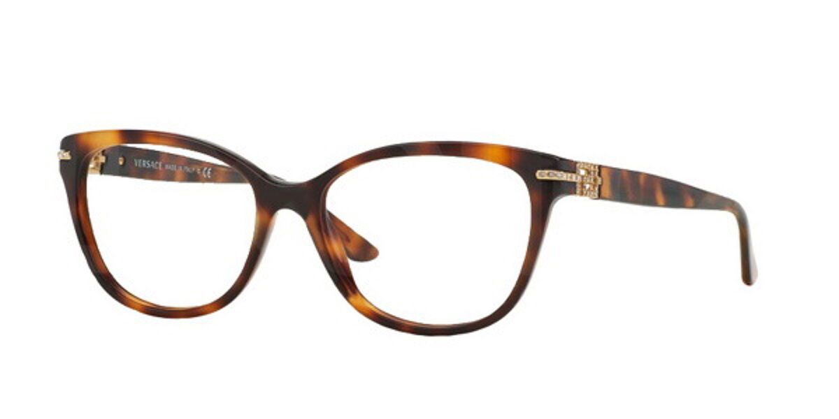 Versace VE3205BA Asian Fit 5061 Eyeglasses in Havana | SmartBuyGlasses USA