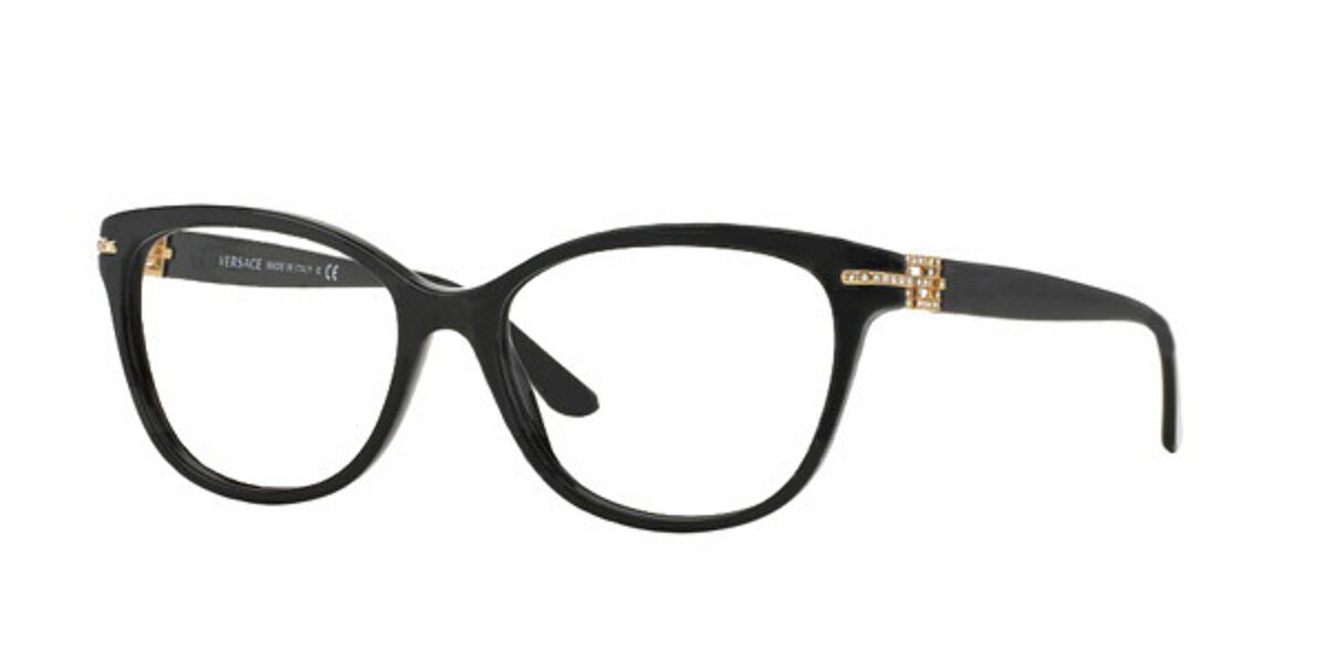 Versace VE3205BA Asian Fit GB1 Eyeglasses in Black | SmartBuyGlasses USA
