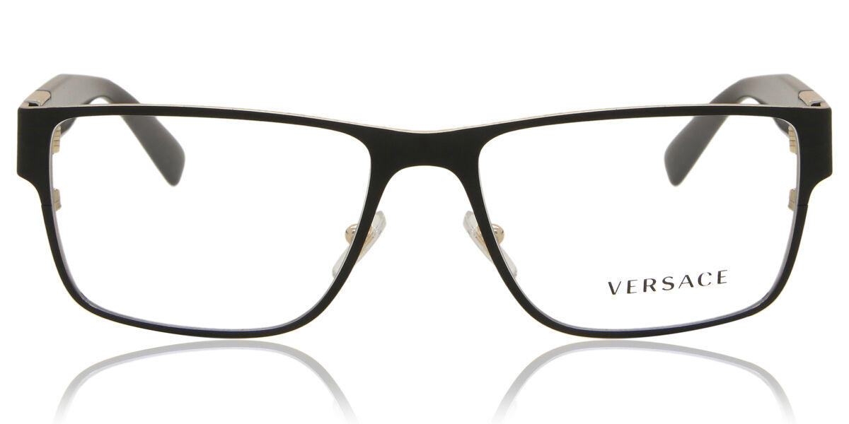 Photos - Glasses & Contact Lenses Versace VE1274 1436 Men's Eyeglasses Black Size 55   (Frame Only)