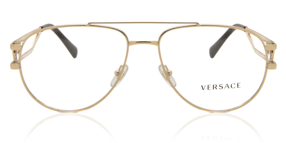 Photos - Glasses & Contact Lenses Versace VE1269 1002 Men's Eyeglasses Gold Size 57  - B (Frame Only)