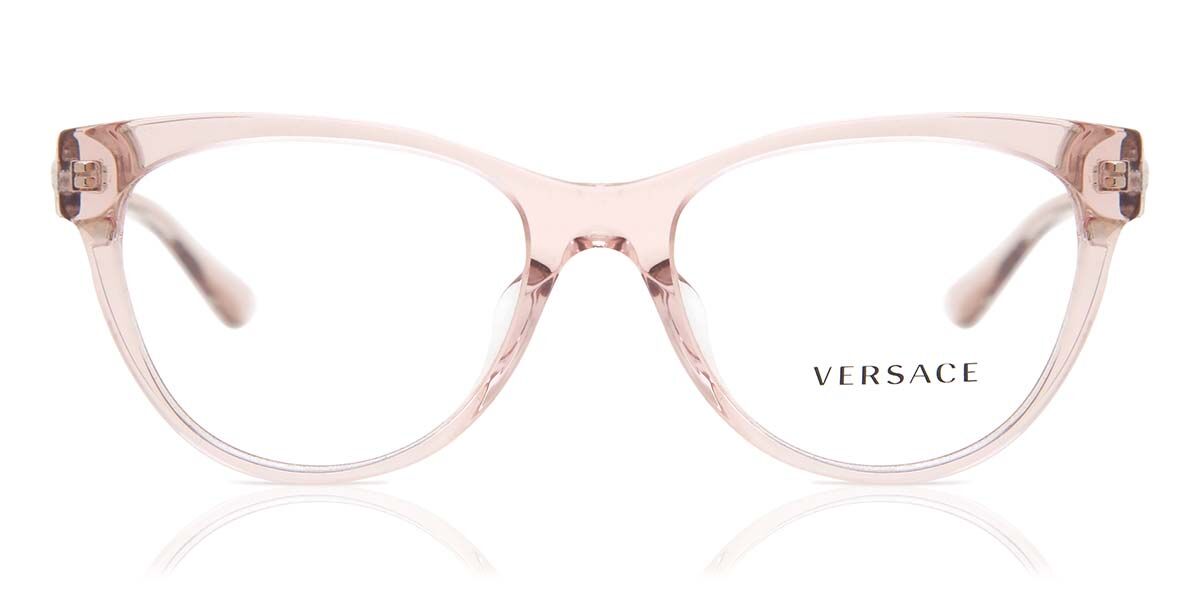Versace VE3304F Asian Fit 5339 Eyeglasses in Transparent Pink