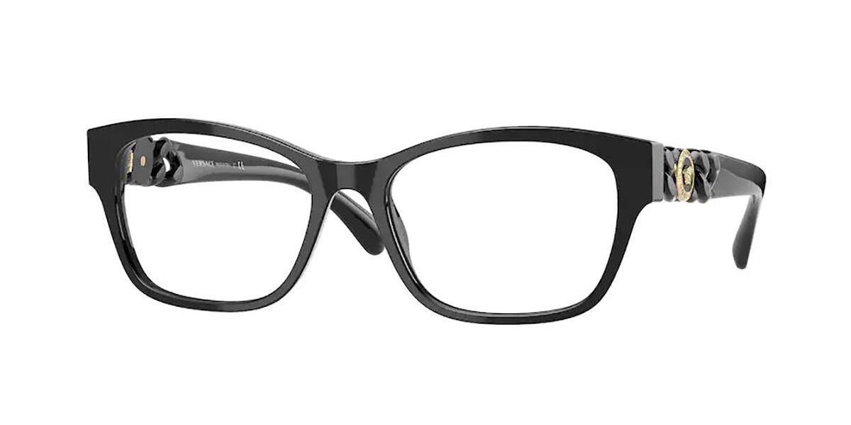 Versace VE3306F Asian Fit GB1 Eyeglasses in Black SmartBuyGlasses USA