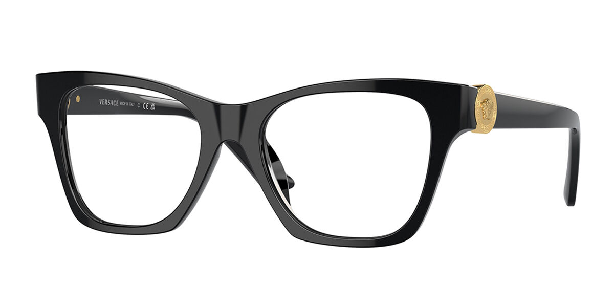 Versace VE3341U Asian Fit GB1 Eyeglasses in Black | SmartBuyGlasses USA