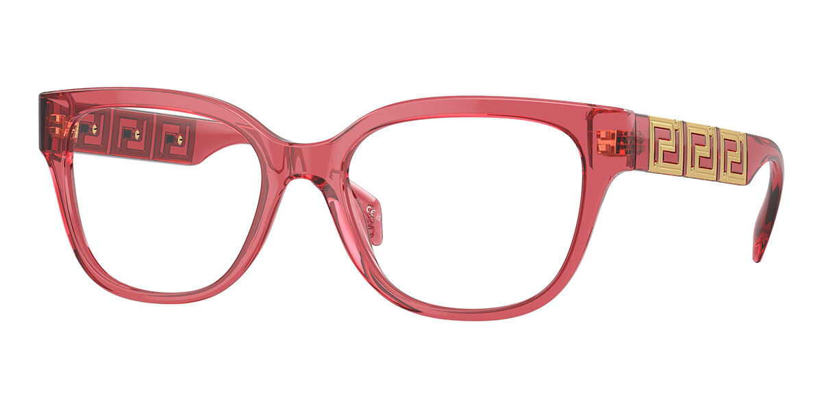Versace VE3338F Asian Fit 5409 Eyeglasses in Transparent Red