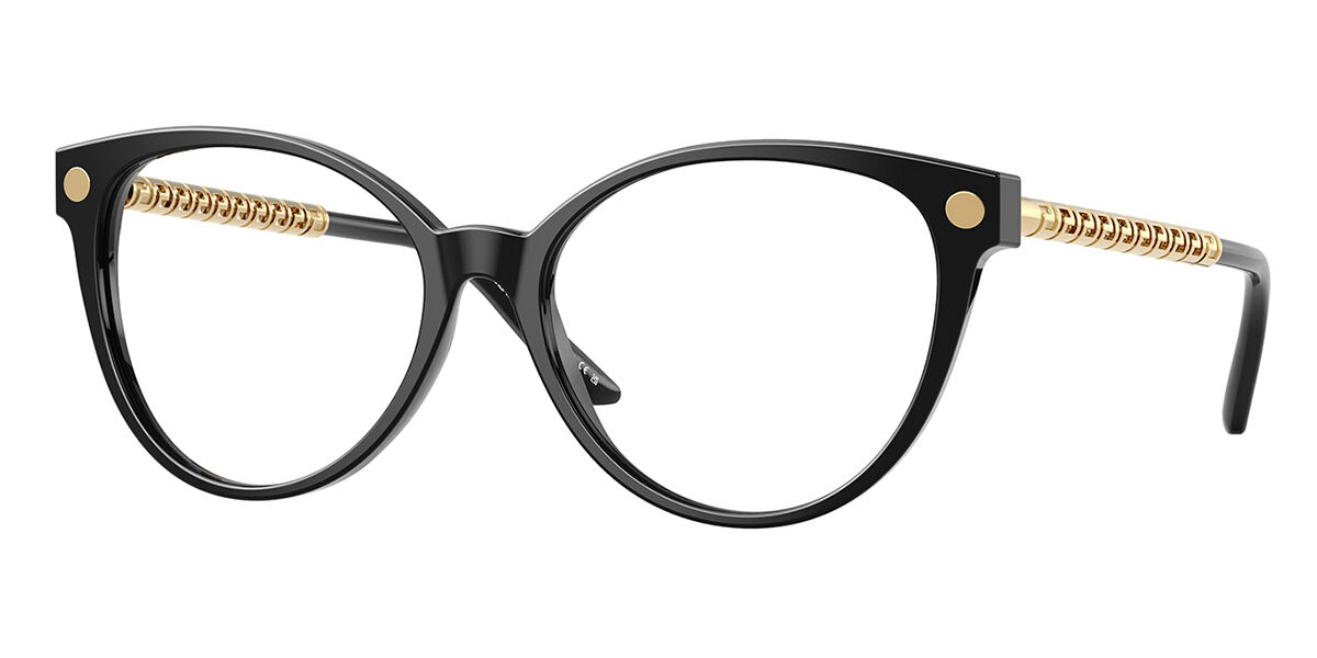 Photos - Glasses & Contact Lenses Versace VE3353 GB1 Women's Eyeglasses Black Size 52   (Frame Only)