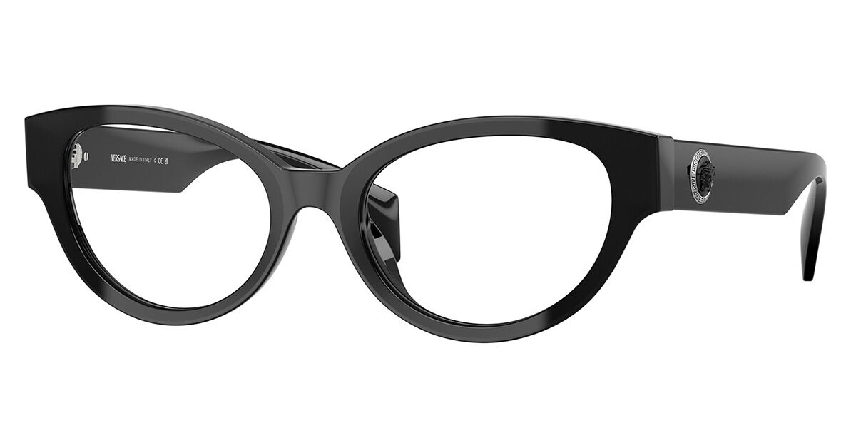 Photos - Glasses & Contact Lenses Versace VE3361U GB1 Women's Eyeglasses Black Size 53  (Frame Only)