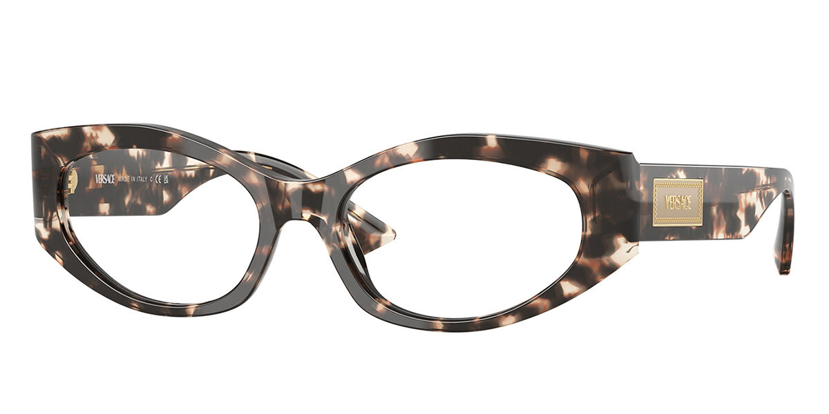 Versace VE3369F Asian Fit 5498 Women's Eyeglasses Tortoiseshell Size 53 (Frame Only) - Blue Light Block Available