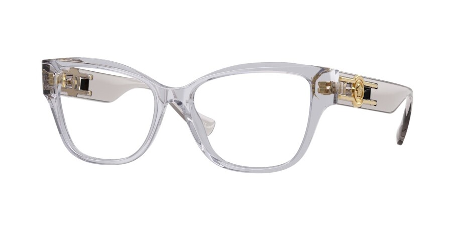 Lentes ópticos Versace VE3347 5305 Ojo de Gato Transparent Light Grey ...