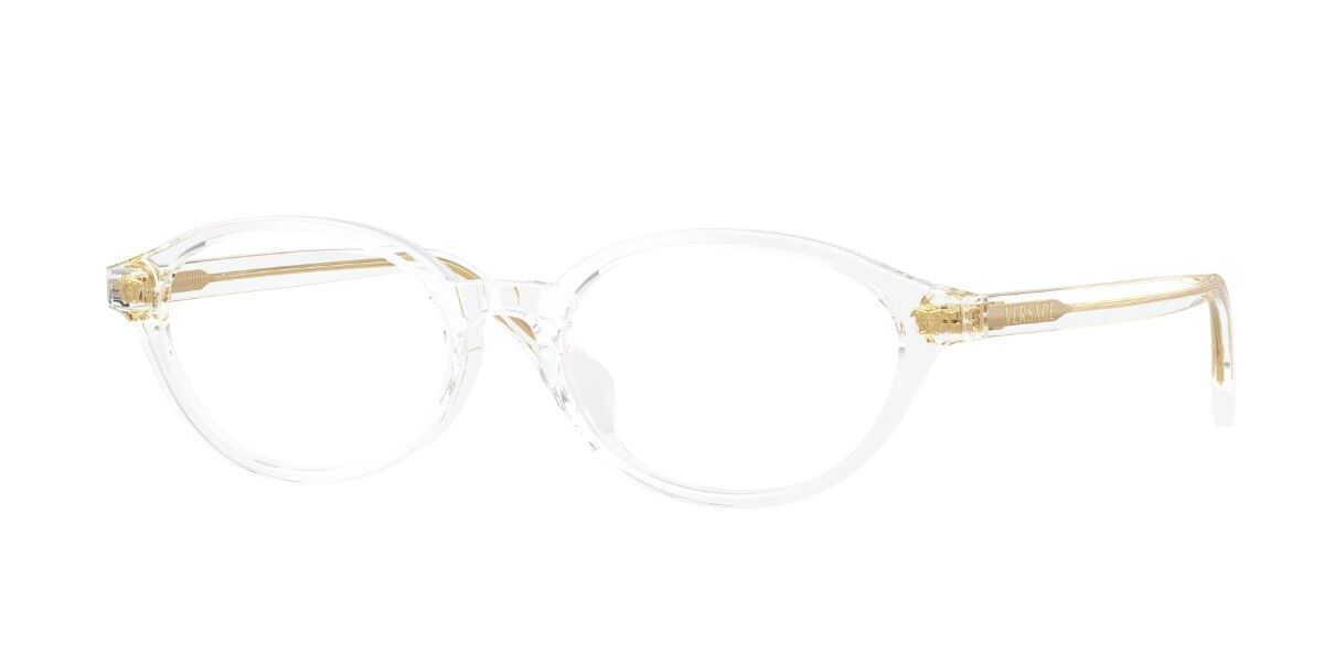 Versace VE3393D Asian Fit Women's Glasses, Clear, Size 53